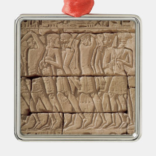 Ornamento De Metal Prisioneiros Philistine que estão sendo conduzido
