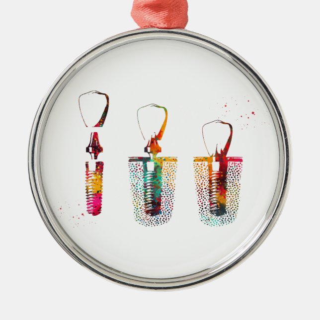 Ornamento De Metal Procedimento de implante dentário (Frente)