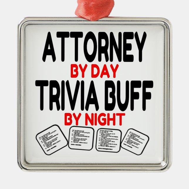 Ornamento De Metal Procurador de Trivia Buff (Frente)