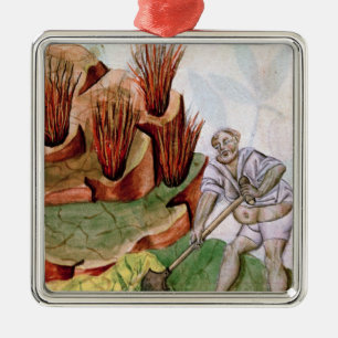 Ornamento De Metal Procurando o enxofre, De Herbis' de Dioscorides o