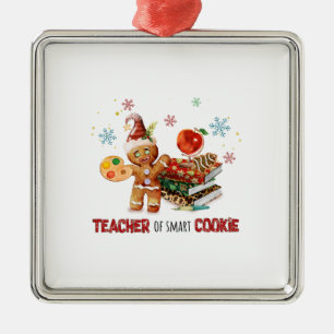 Ornamento De Metal Professor De Biscoito Inteligente