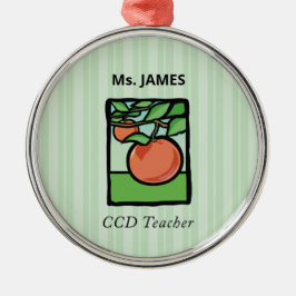 Ornamento De Metal Professor de CCD Obrigado, Apple