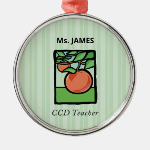 Ornamento De Metal Professor de CCD Obrigado, Apple