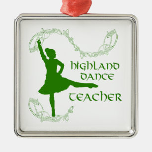 Ornamento De Metal Professor de Dança das Terras Altas - Verde