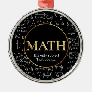 Ornamento De Metal Professor de Matemática Incrível Dia de Apreciação