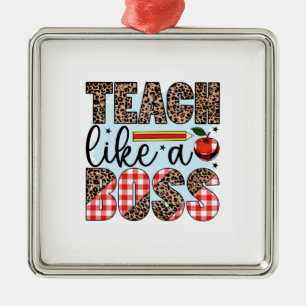 Ornamento De Metal Professor Ensina Como Chefe