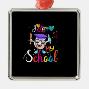 Ornamento De Metal Professor Eu Amo Minha Escola
