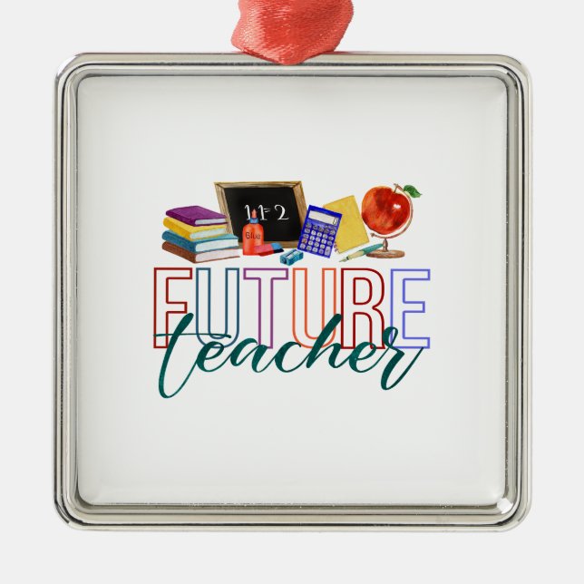 Ornamento De Metal Professor Futuro (Frente)