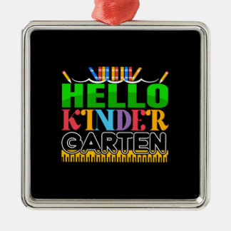 Ornamento De Metal Professor Hello Kinder Garten