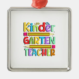 Ornamento De Metal Professor Kinder Garten