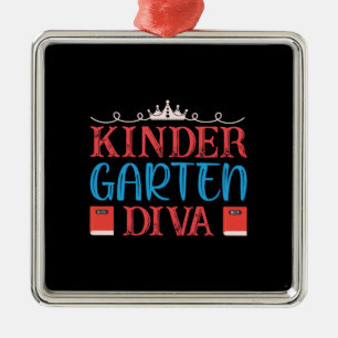 Ornamento De Metal Professor Kinder Garten Diva