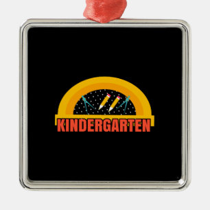 Ornamento De Metal Professor Kindergarten