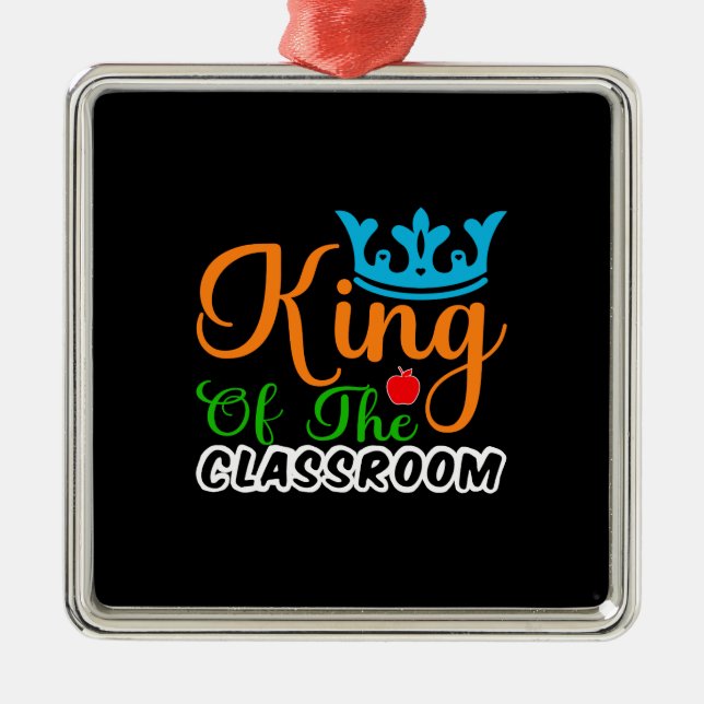 Ornamento De Metal Professor King Da Sala De Aula (Frente)