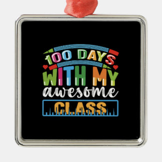 Ornamento De Metal Professora 100 Dias Com Minha Aula Incrível