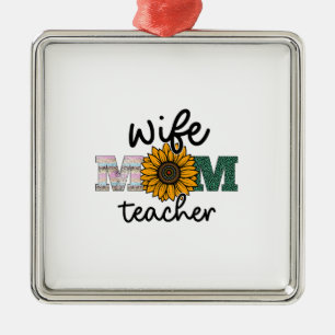 Ornamento De Metal Professora da Mãe Esposa
