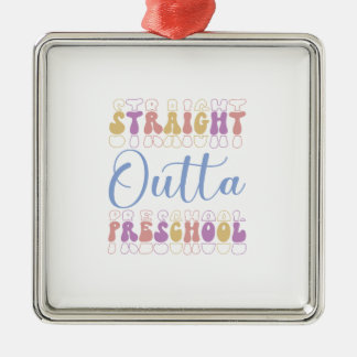 Ornamento De Metal Professora da pré-escola de hetero fora