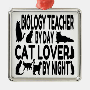 Ornamento De Metal Professora de Biologia do Cat Lover