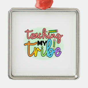 Ornamento De Metal Professora Ensinando minha tribo