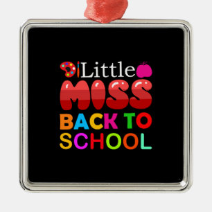 Ornamento De Metal Professora Menina De Volta À Escola