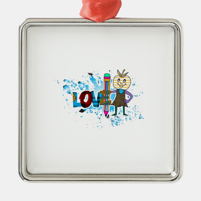 Ornamento De Metal Professores Adoram Ensino (Frente)