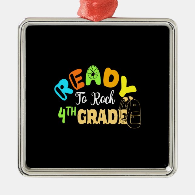 Ornamento De Metal Pronto para Rock 4º Grau (Frente)