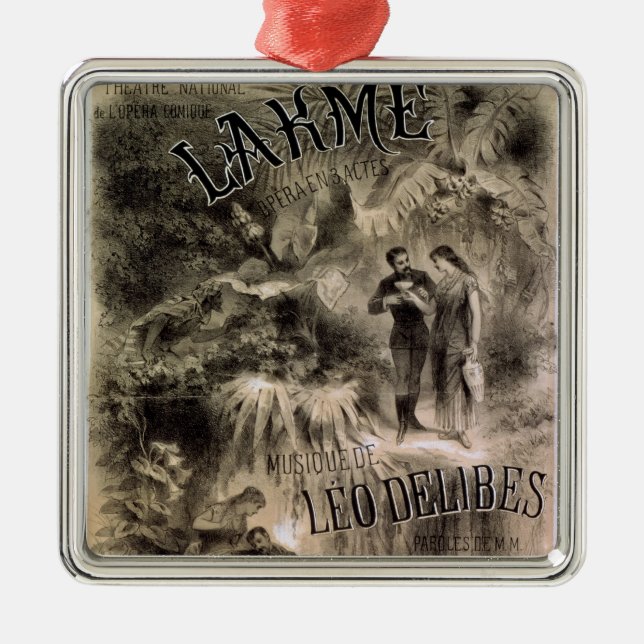 Ornamento De Metal Propaganda de poster 'Lakme (Frente)