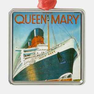 Ornamento De Metal Propaganda do vintage, RMS Queen Mary