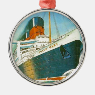 Ornamento De Metal Propaganda do vintage, RMS Queen Mary