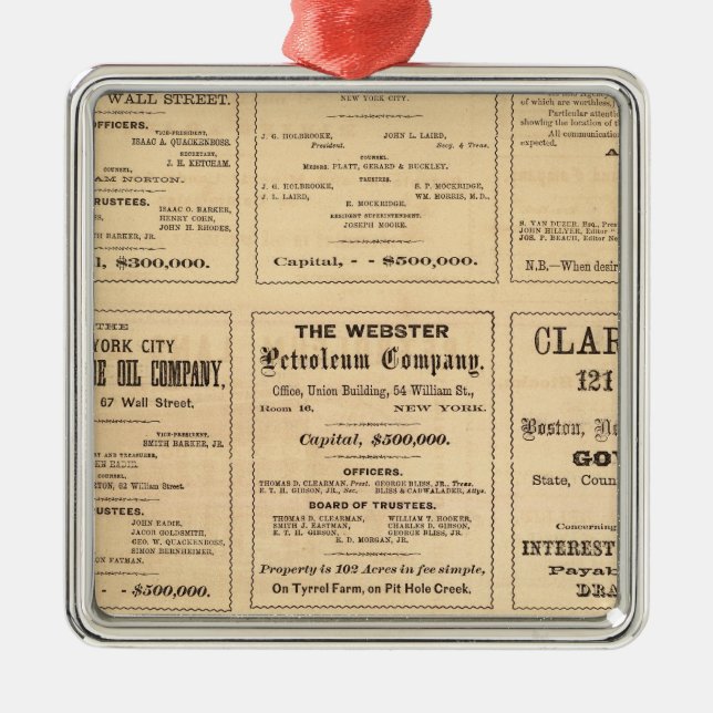 Ornamento De Metal Propagandas do óleo (Frente)