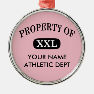 Ornamento De Metal Propriedade de XXL Seu Nome