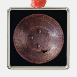 Ornamento De Metal Protetor de aço com a decoração intrincada do ouro