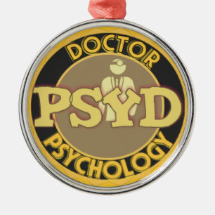 Ornamento De Metal PsyD LOGO DOCTOR DA PSICOLOGIA PSICOLÓGICA