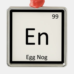 Ornamento De Metal Pt - Tabela Periódica da Química do Eggnog Símbolo