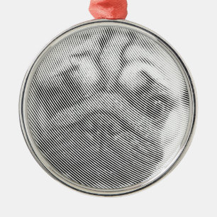 Ornamento De Metal Pug Face