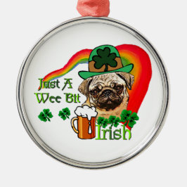 Ornamento De Metal Pug St Patricks