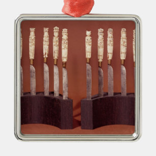 Ornamento De Metal Punhos cinzelados da faca que mostram monarca