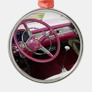 Ornamento De Metal Purple Chevy Bel Air