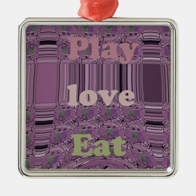 Ornamento De Metal Purple Loves & Play Come Africa South Traditional (Frente)