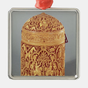 Ornamento De Metal Pyx com o alivio que descreve prazeres de