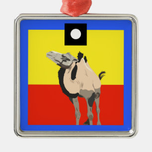 Ornamento De Metal Quadrado HiHo