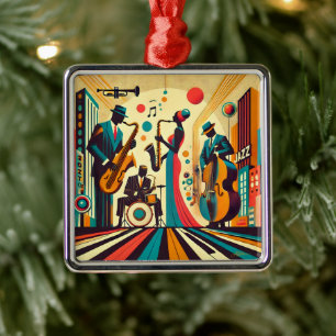 Ornamento De Metal Quarteto da Era do Jazz de Meados do Século