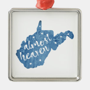 Ornamento De Metal Quase Heaven West Virginia