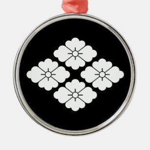 Ornamento De Metal Quatro flores losango