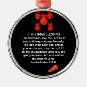 Ornamento De Metal QUE O SENHOR TE ABENÇOE, NÚMEROS 6 DE Natal