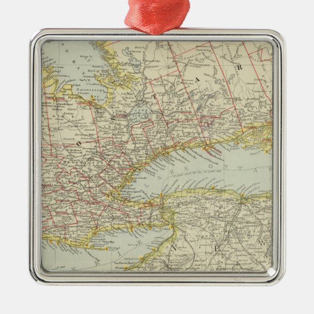 Ornamento De Metal Quebeque, Ontário, Canadá (Frente)