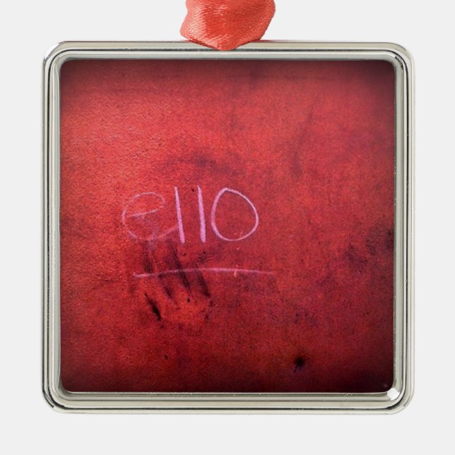 Ornamento De Metal Queriam dizer olá? (Frente)