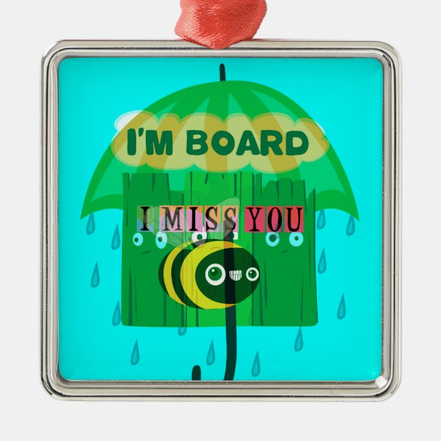 Ornamento De Metal Querida, Sinto Tanta Falta De Ti (Frente)