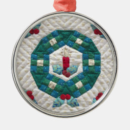 Ornamento De Metal Quilted Candle
