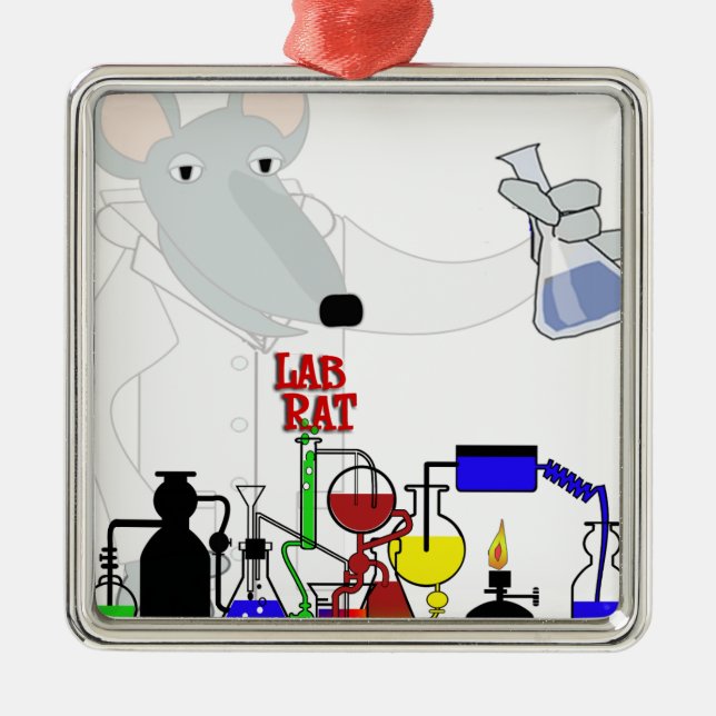 ORNAMENTO DE METAL QUÍMICA LAB RAT (Frente)