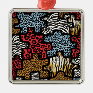 Ornamento De Metal RAB Rockabilly Animal Print Quebra-cabeça